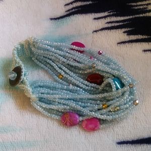 Beaded blue bracelet